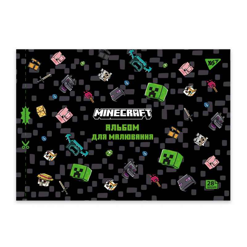 Тетрадь для рисования YES Minecraft 130597, 28 листов