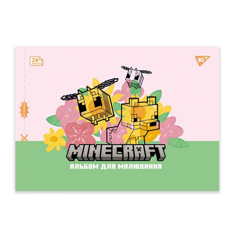Тетрадь для рисования YES Minecraft 130600, 28 листов