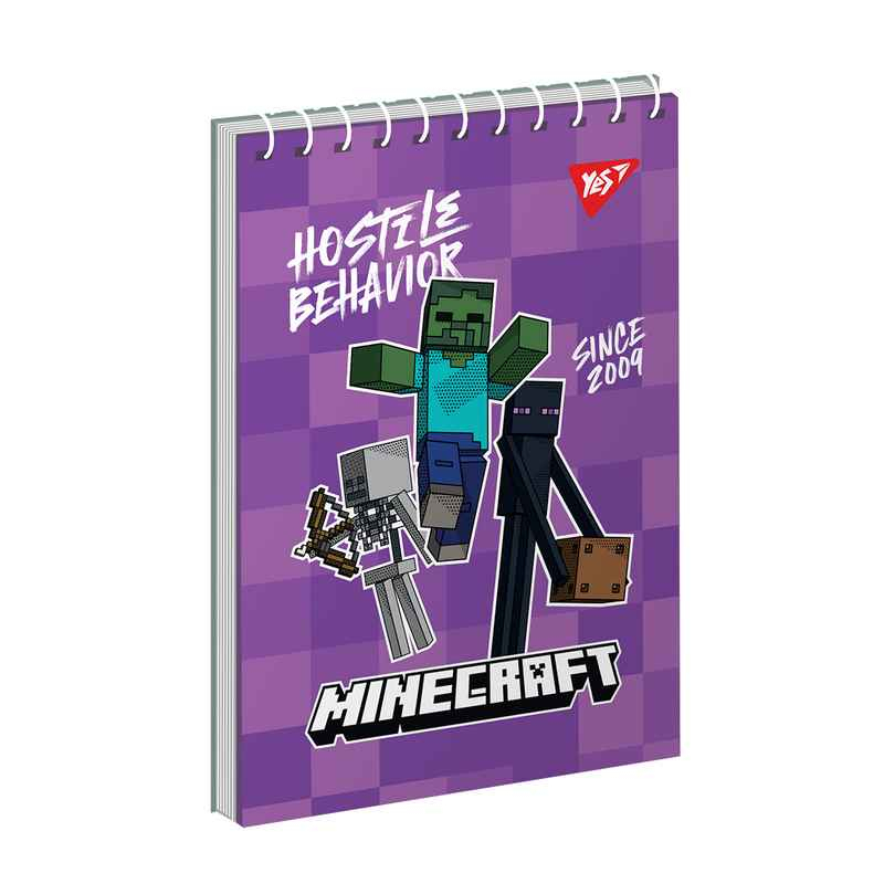 Зошит для записів YES А6 Minecraft 151961, 80 аркушів клітинка
