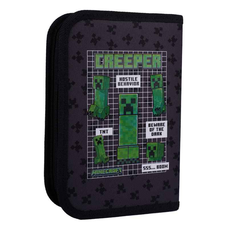 Пенал школьный Yes Minecraft Team HP-03, 533622 одинарный з клапаном
