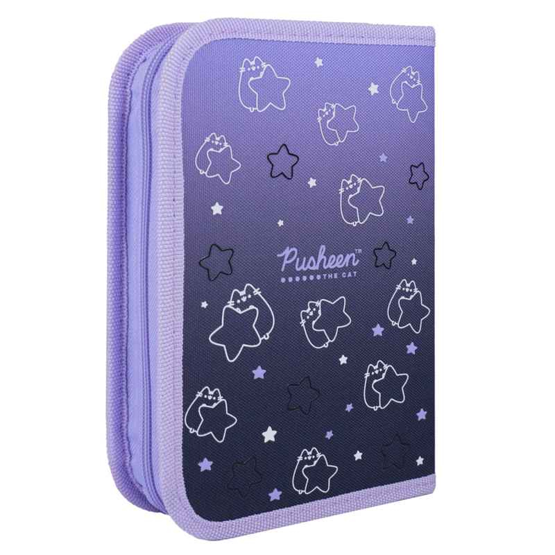 Пенал шкільний Yes Pusheen Stellar HP-04, 533626 одинарный с двумя клапанами