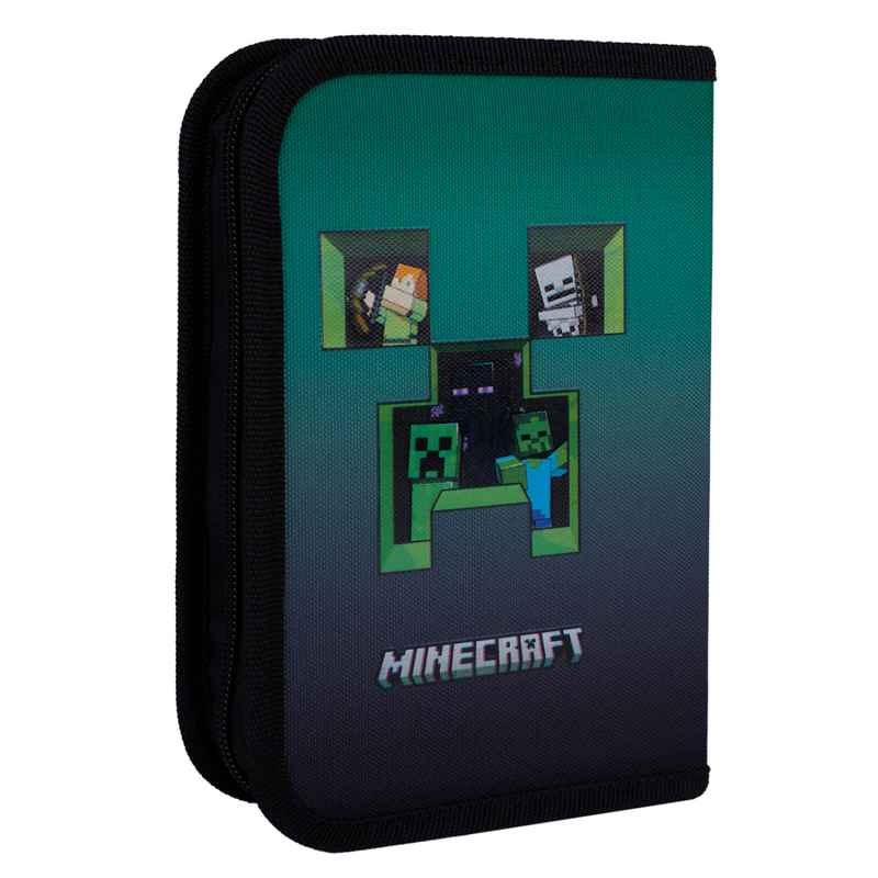 Пенал школьный Yes Minecraft Icons HP-04, 533633 одинарный с двумя клапанами