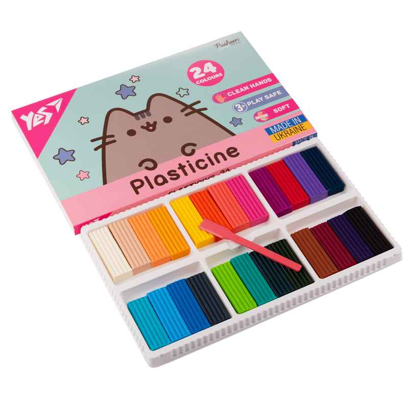 Пластилін Yes Pusheen 540685, 24 кольорів 480 г