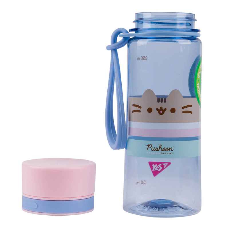 Пляшка для води Yes Pusheen 708319, 400 мл блакитна