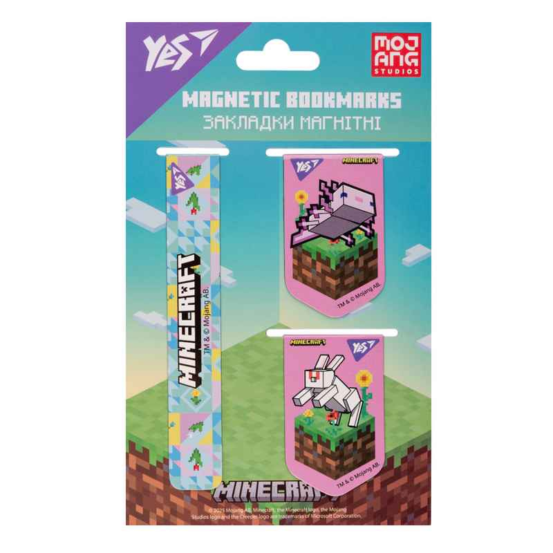 Закладки магнітні Yes Minecraft.Spring 708343, 3 шт