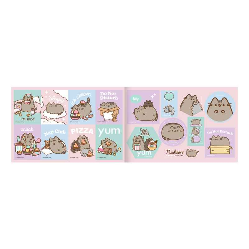 Розмальовка А4 Yes Pusheen 743223 з наліпками та завданнями, 12 сторінок