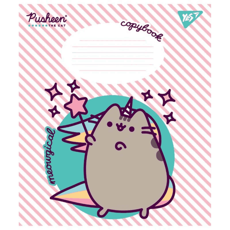 Зошит шкільний Yes Pusheen 766275, 12 аркушів клітинка