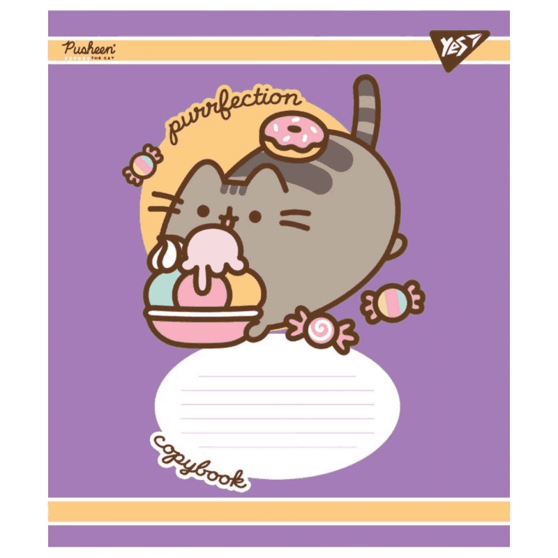 Зошит шкільний Yes Pusheen 766275, 12 аркушів клітинка