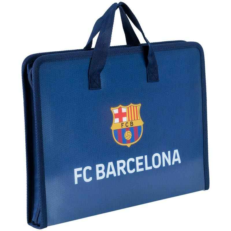 Папка-портфель на блискавці Kite FC Barcelona BC25-202, 1 відділення, A4
