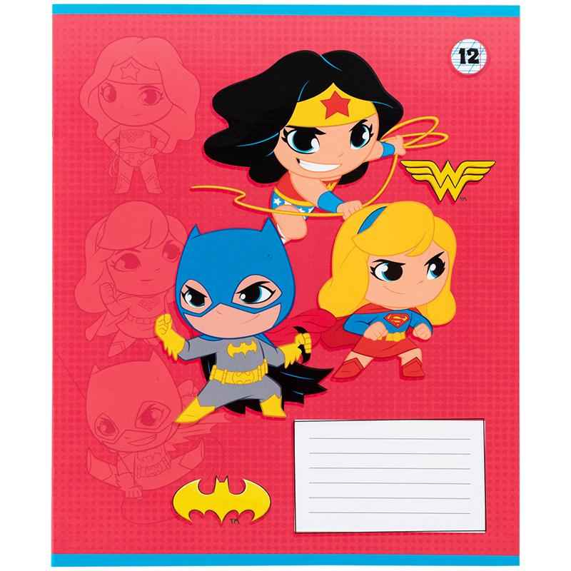 Зошит шкільний Kite DC Comics DC25-235, 12 аркушів, коса лінія