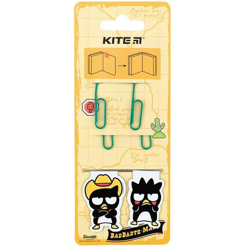 Набір магнітних закладок з фігурними скріпками Kite Bad Badtz-Maru HK24-495