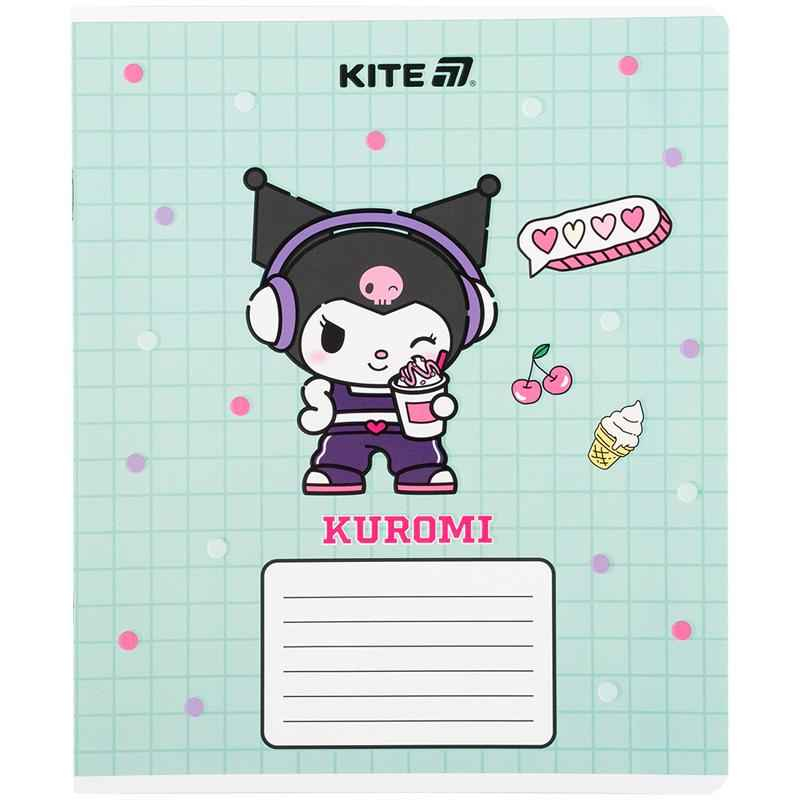 Тетрадь школьная Kite Kuromi HK25-232-4, 12 листов, клетка