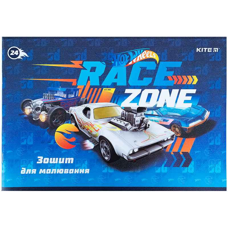 Зошит для малювання Kite Hot Wheels HW21-242, 24 аркуша