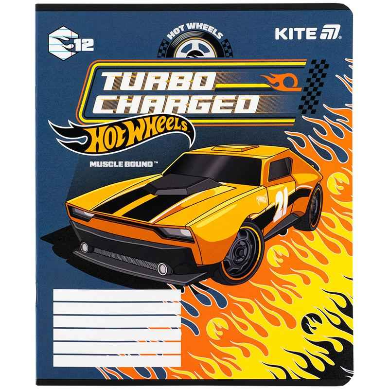 Зошит шкільний Kite Hot Wheels HW25-234, 12 аркушів, лінія
