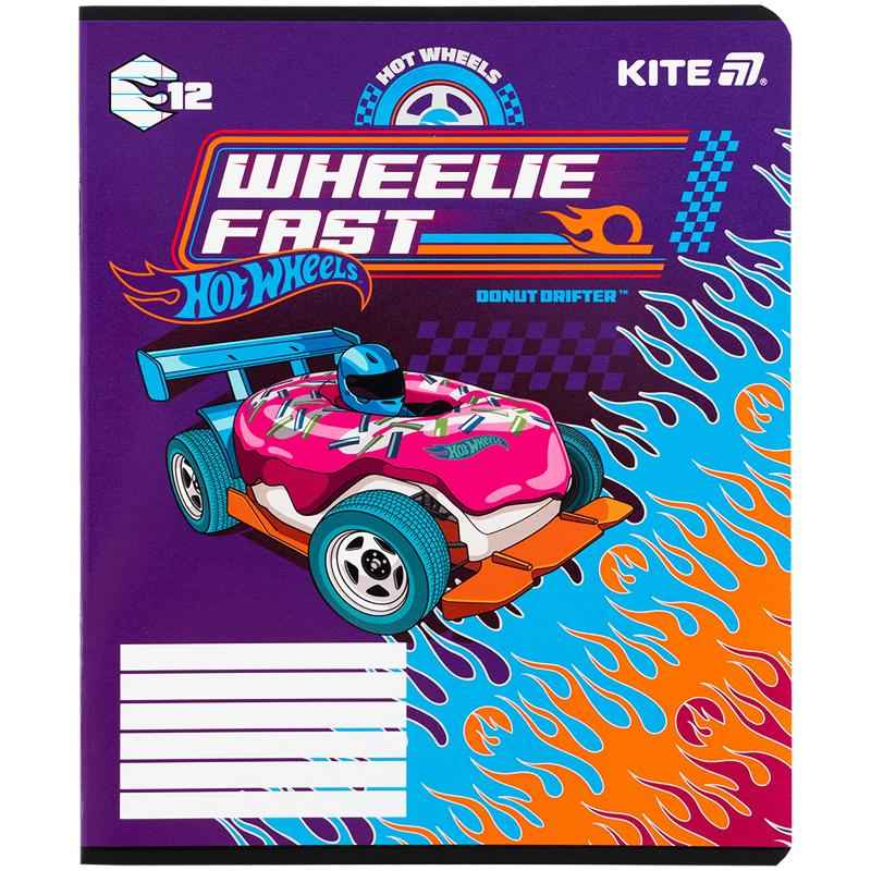 Зошит шкільний Kite Hot Wheels HW25-234, 12 аркушів, лінія