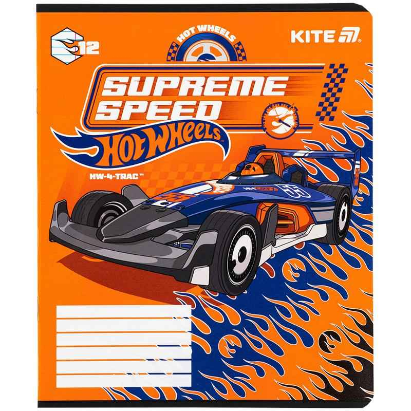 Зошит шкільний Kite Hot Wheels HW25-234, 12 аркушів, лінія