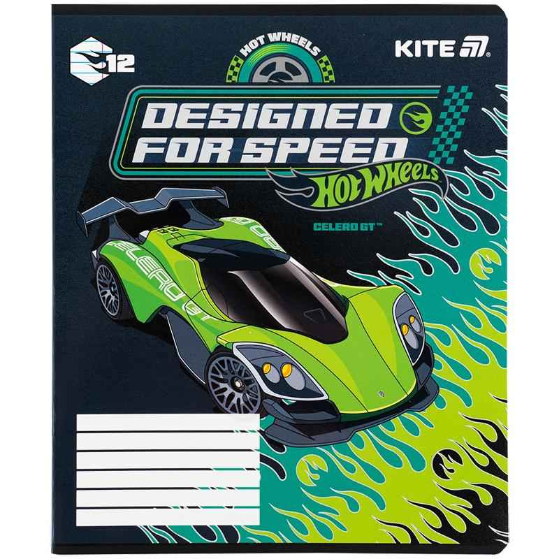 Зошит шкільний Kite Hot Wheels HW25-234, 12 аркушів, лінія