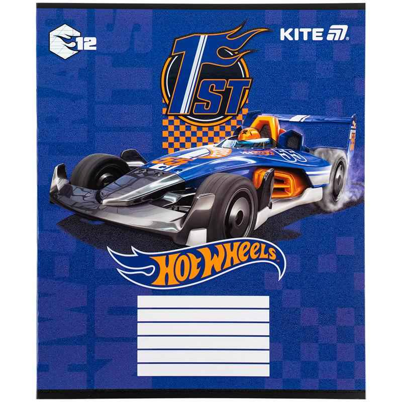 Зошит шкільний Kite Hot Wheels HW25-235, 12 аркушів, коса лінія