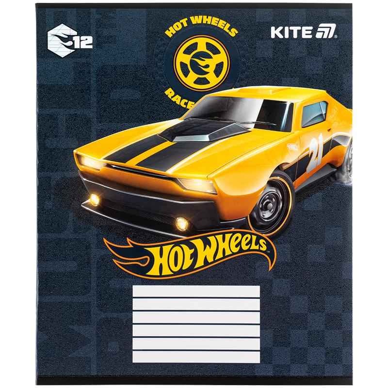 Зошит шкільний Kite Hot Wheels HW25-235, 12 аркушів, коса лінія