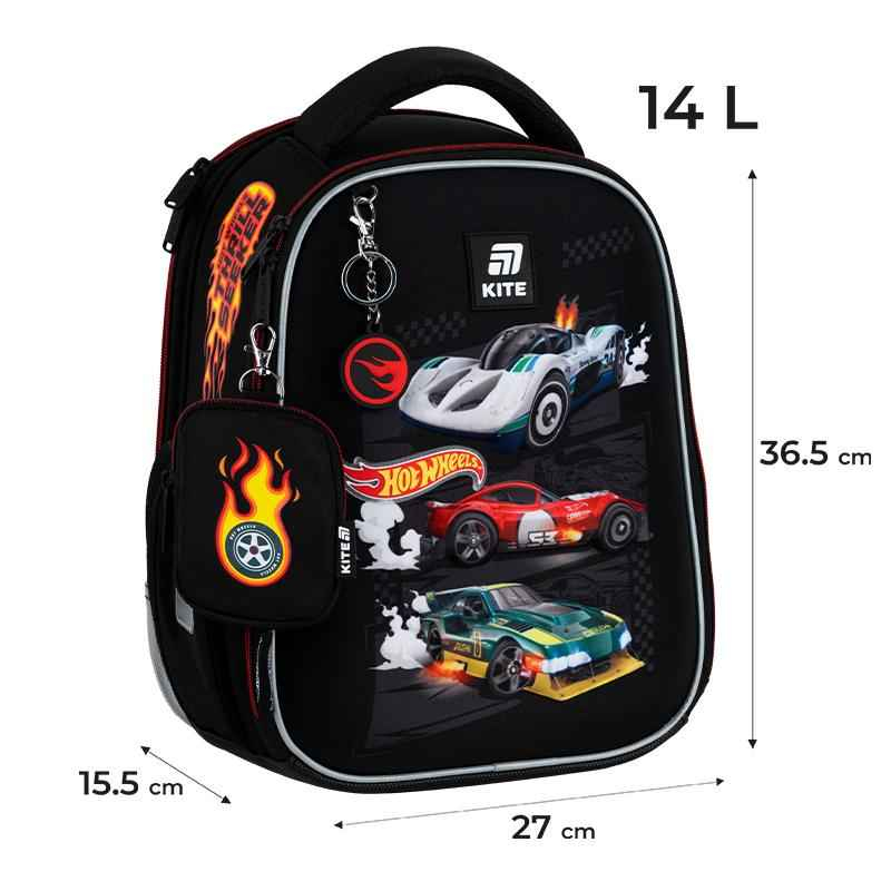 Розміри шкільного рюкзака Kite HW25-555S – 36,5x27x15,5 см, об’єм 14 л.