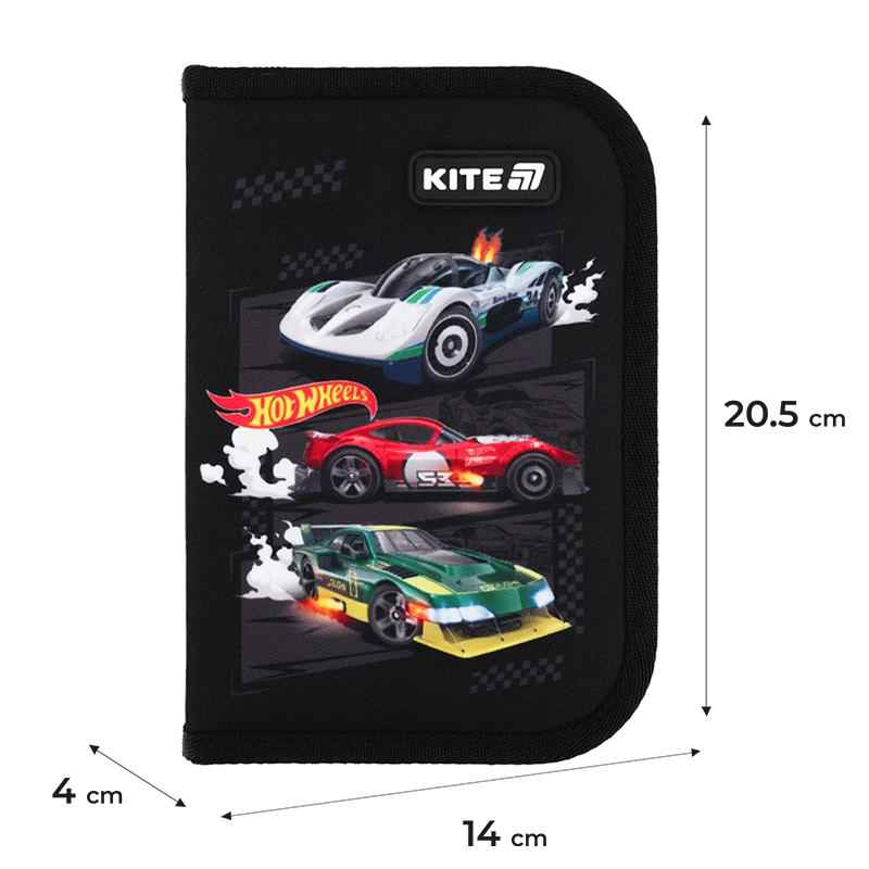 Пенал школьный Kite Hot Wheels HW25-622-1 без наполнения 1 отделение, 2 отворота