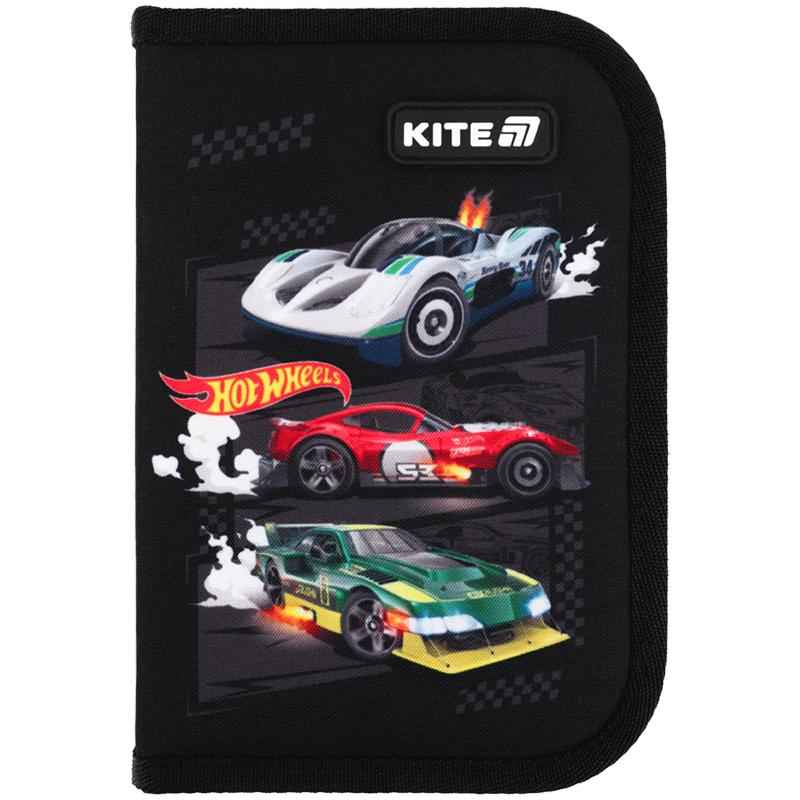 Пенал школьный Kite Hot Wheels HW25-622-1 без наполнения 1 отделение, 2 отворота
