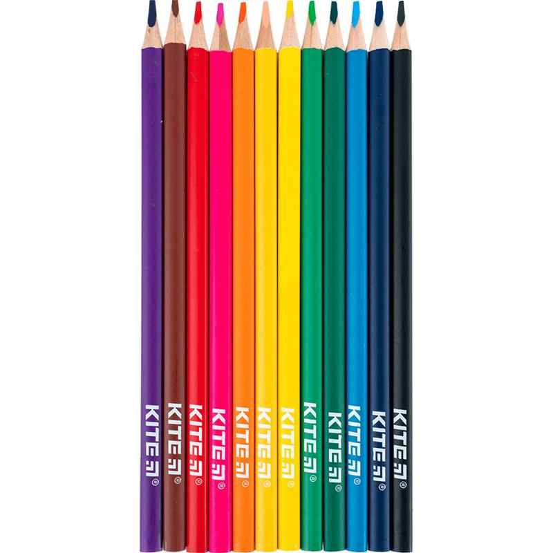 Карандаши цветные трёхгранные Kite Classic K-053, 12 шт.
