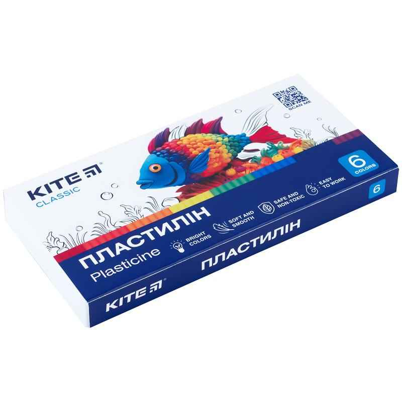 Пластилін Kite Classic K-081, 6 кольорів, 120 г