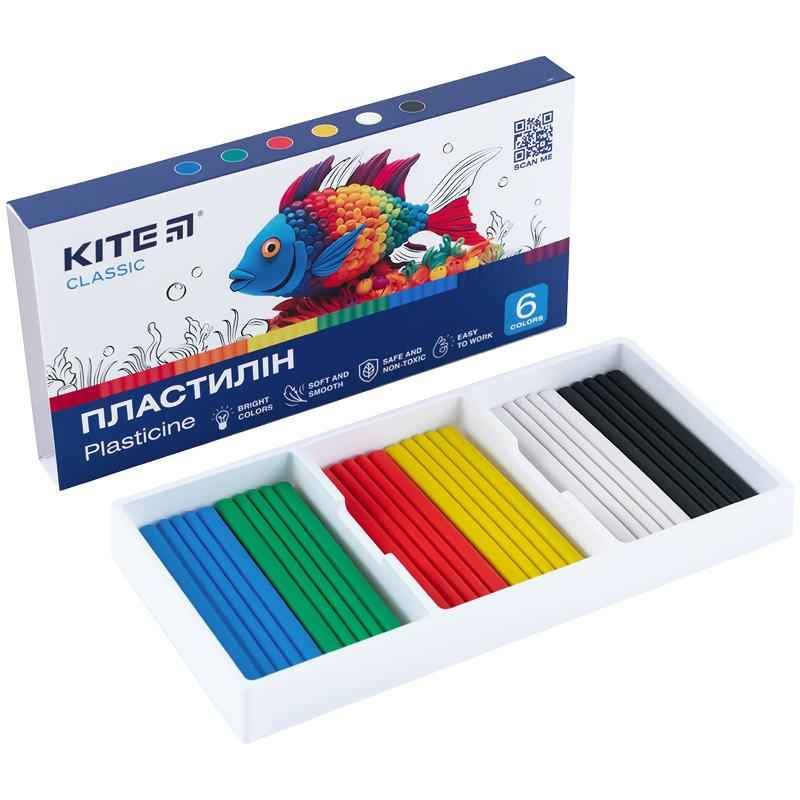 Пластилін Kite Classic K-081, 6 кольорів, 120 г
