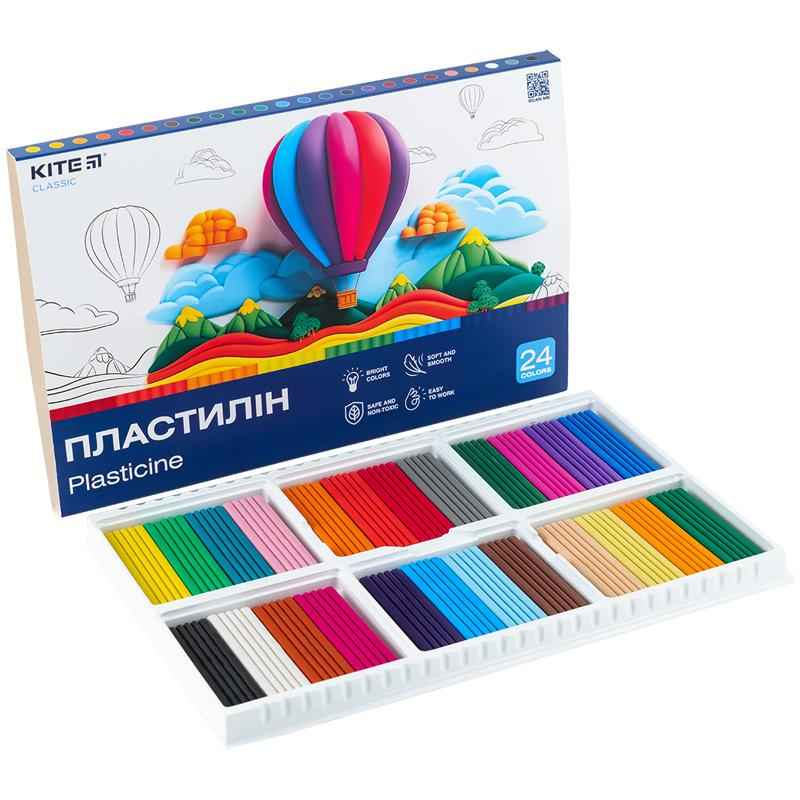 Пластилин Kite Classic K-089, 24 цвета, 480 г