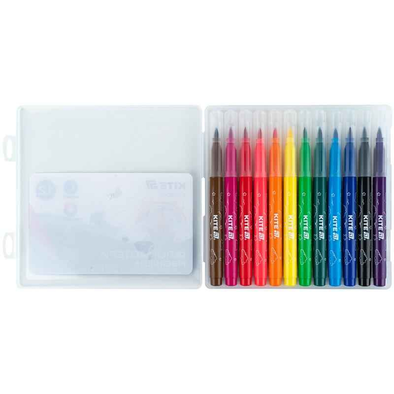 Фломастери-пензлики Kite Creative K-1150, 12 кольорів