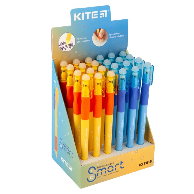 Ручка гелева Kite Smart K19-098-02 "пиши-стирай", синя
