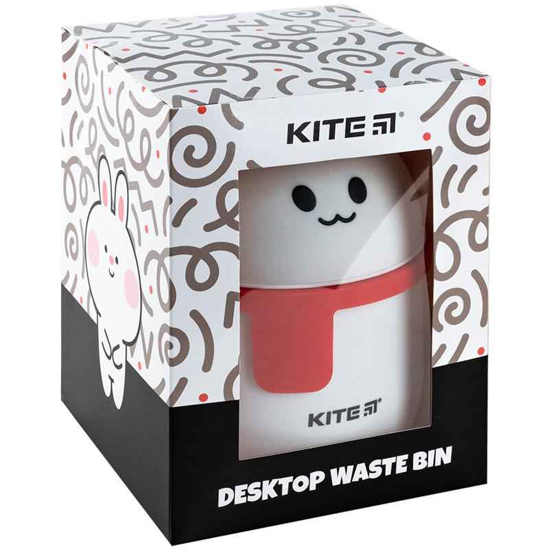 Настольный контейнер для мусора Kite K24-009-2, белый