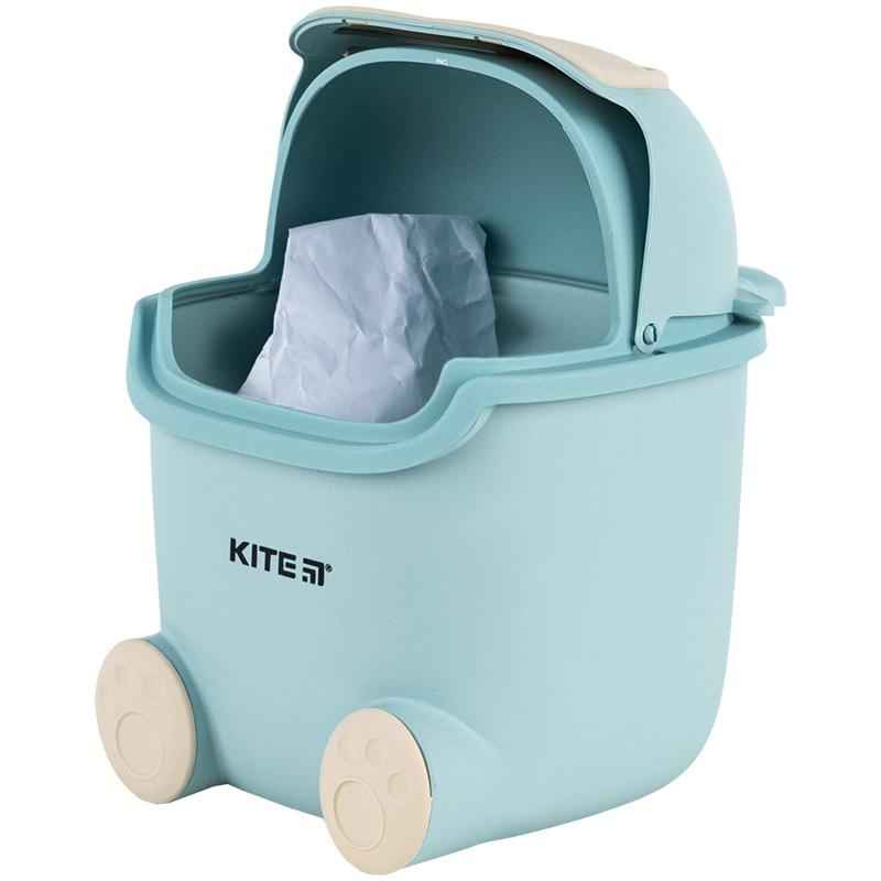 Настольный контейнер для мусора Kite K24-009-4, голубой