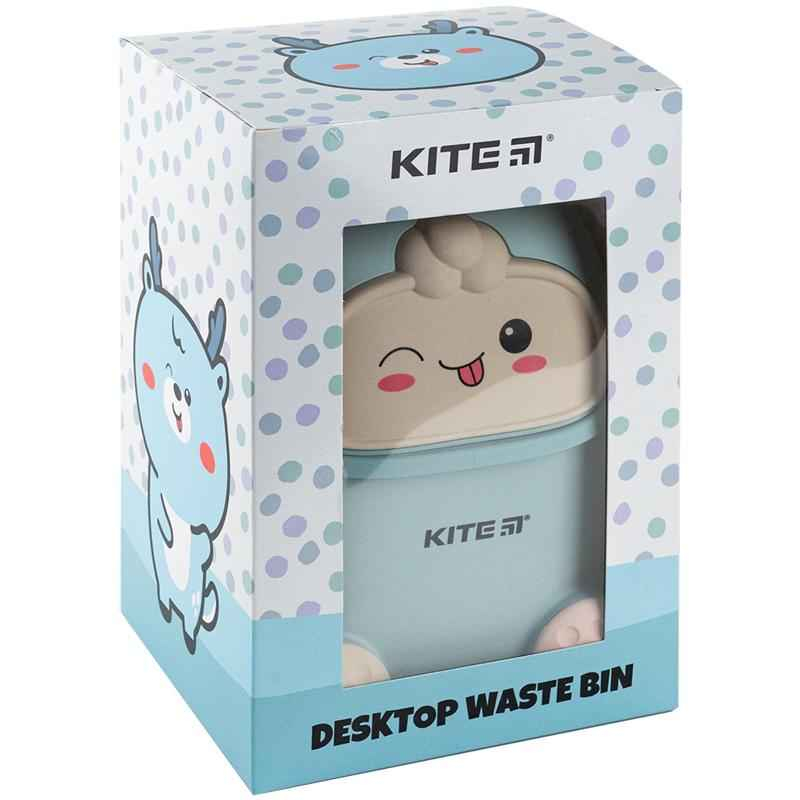 Настольный контейнер для мусора Kite K24-009-4, голубой