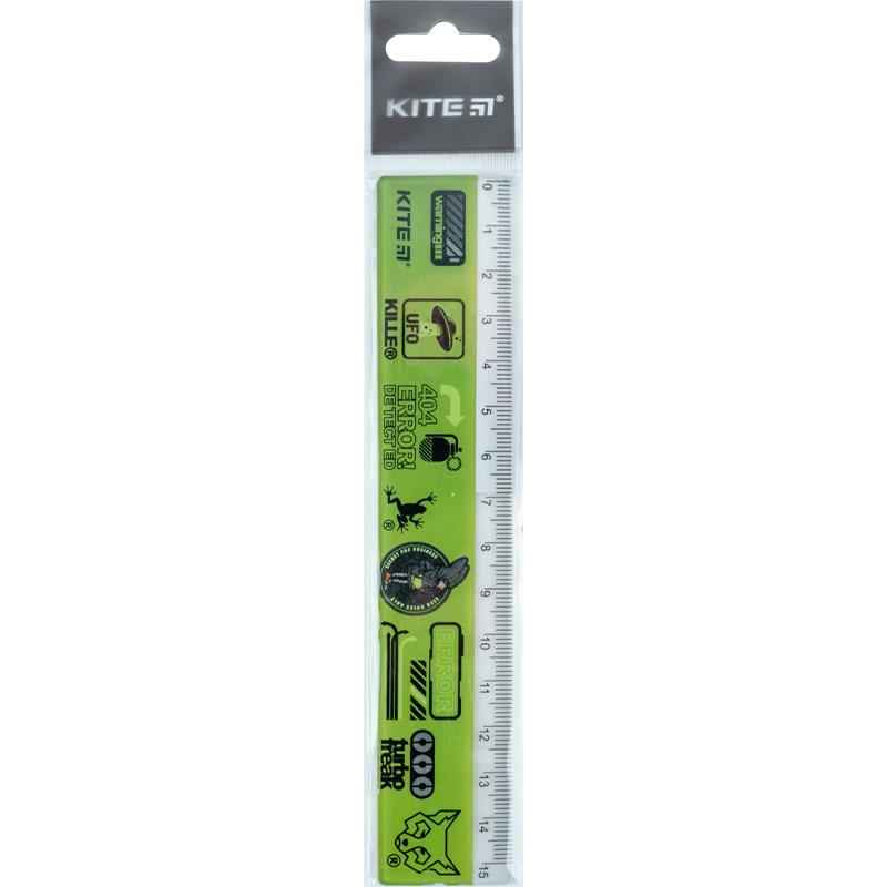 Лінійка пластикова Kite Fox Rules K24-090-4, 15 см