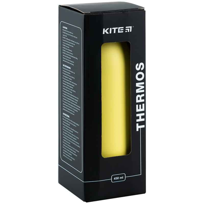 Термос Kite K24-1208-5, 450 мл, жовтий