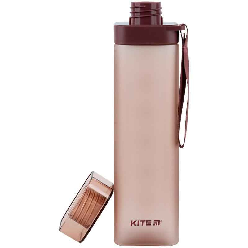 Бутылочка для воды квадратная Kite K24-1210-3, 700 мл, бордовая