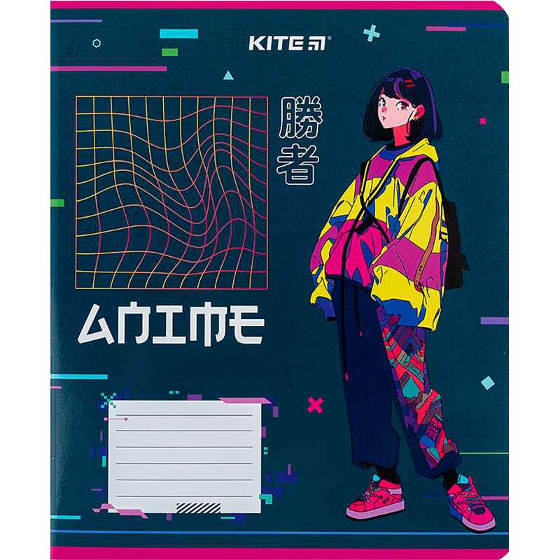 Зошит шкільний Kite Anime K24-234-1, 12 аркушів, лінія