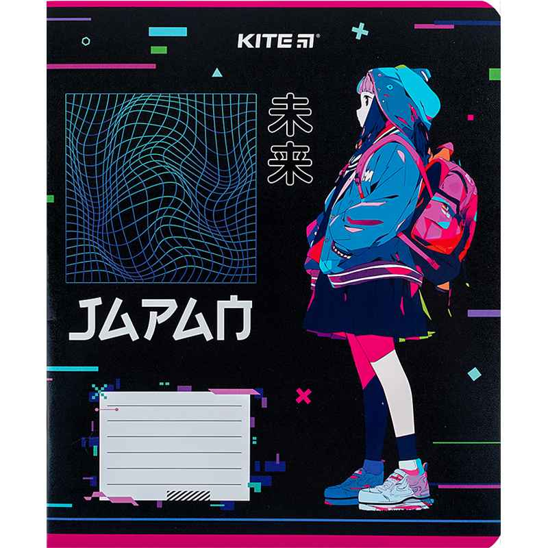 Зошит шкільний Kite Anime K24-234-1, 12 аркушів, лінія