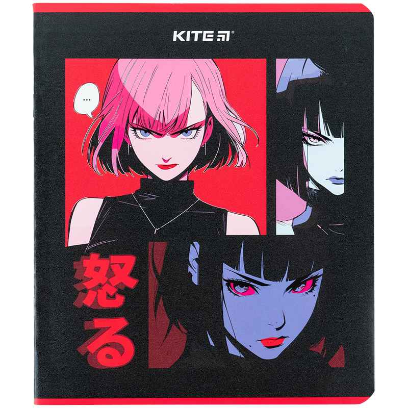 Зошит шкільний Kite Anime K24-259-2, 48 аркушів, клітинка