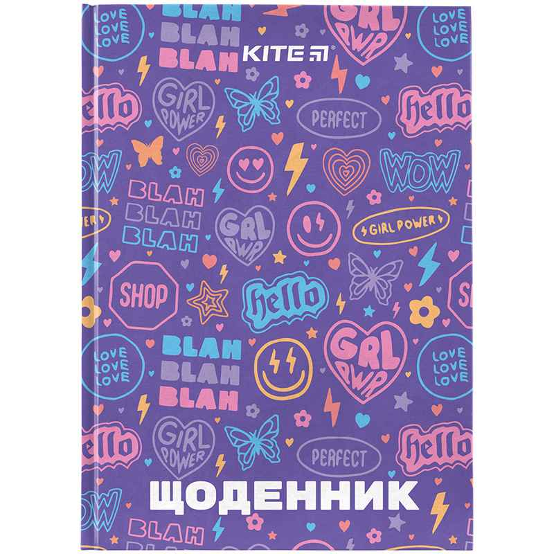 Щоденник шкільний Kite Girl power K24-262-5, тверда обкладинка