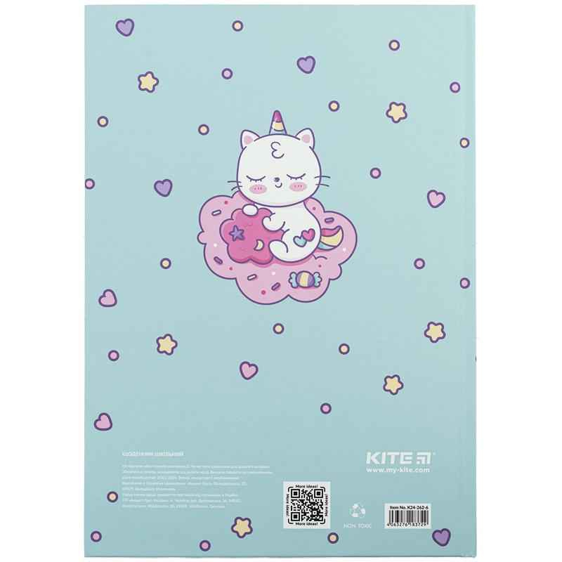 Щоденник шкільний Kite Rainbow Catcorn K24-262-6, тверда обкладинка