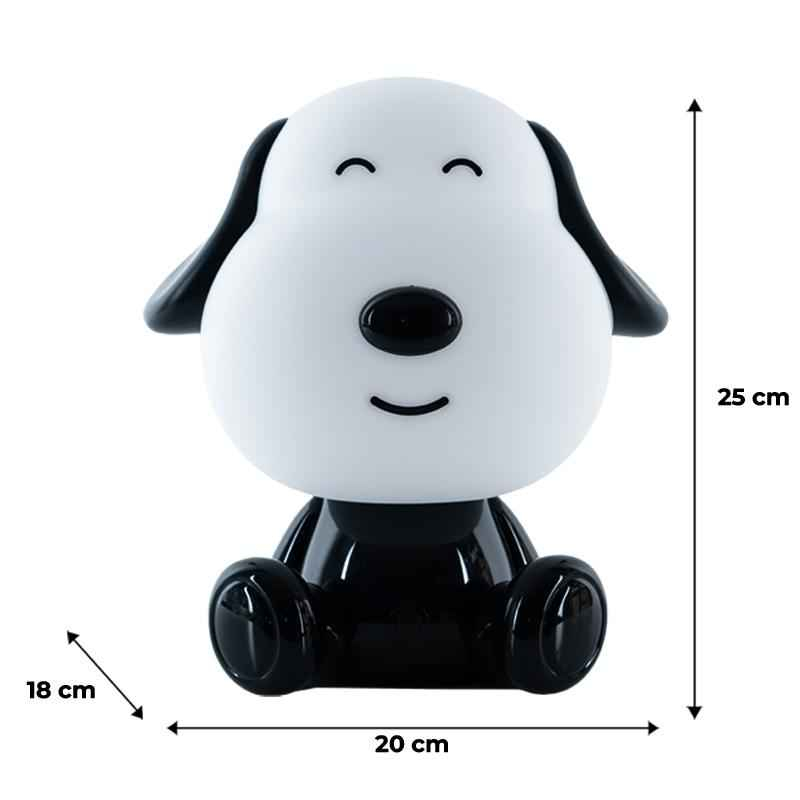 Світильник-нічник LED з акумулятором Doggy Kite K24-491-3-4, чорно-білий