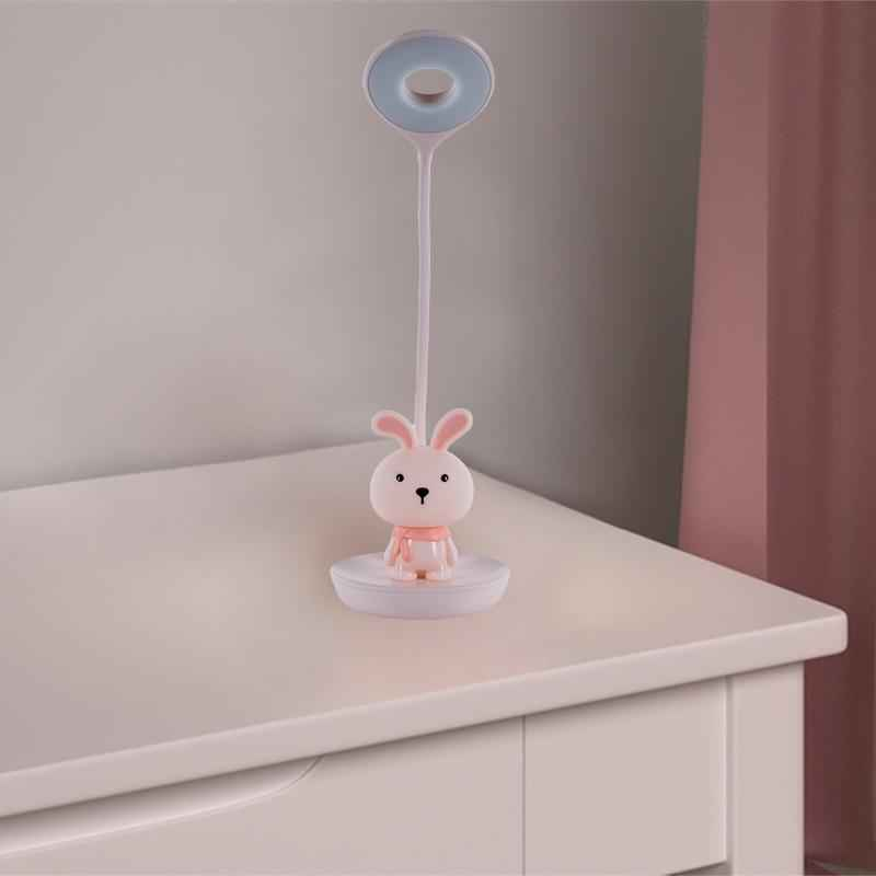 Настільна лампа LED з акумулятором Bunny Kite K24-492-1-2, рожевий