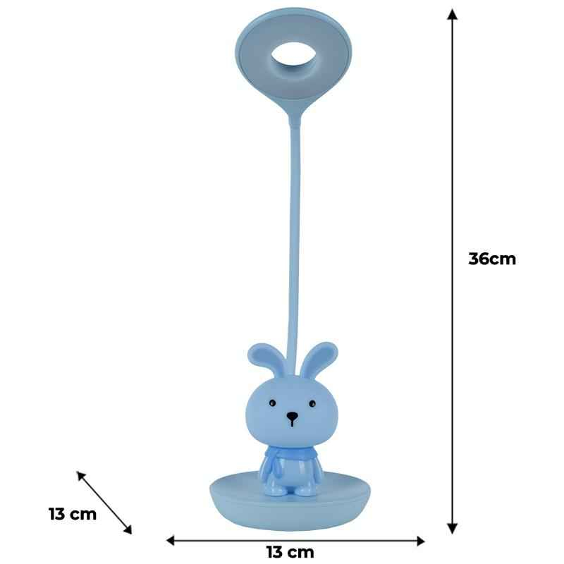 Настільна лампа LED з акумулятором Bunny Kite K24-492-1-3, блакитний