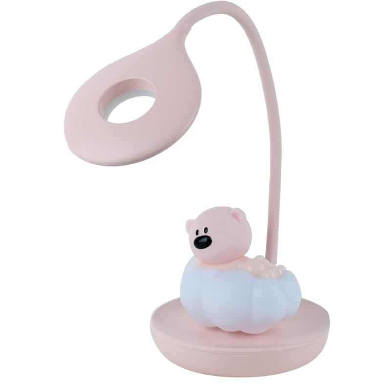Настольная лампа LED с аккумулятором Cloudy Bear Kite K24-493-2-2, розовый