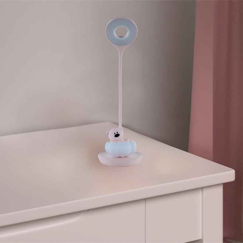 Настольная лампа LED с аккумулятором Cloudy Bear Kite K24-493-2-2, розовый