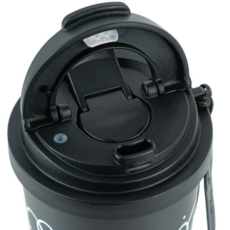 Термокружка Kite K25-1226-1 чорна 550 мл із закритим носиком на кришці.