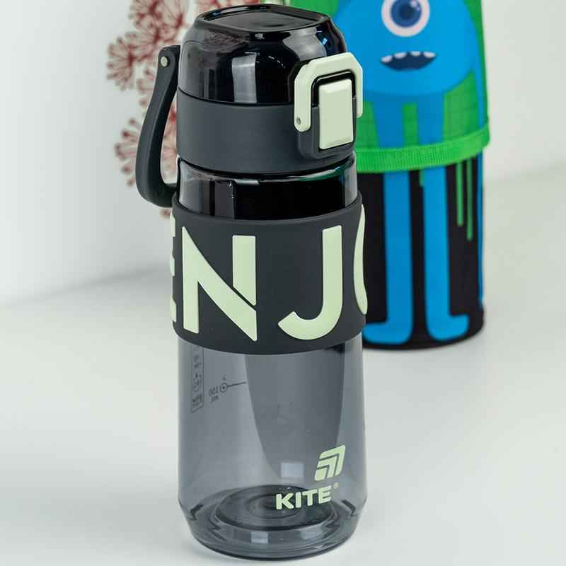 Пляшечка для води Kite K25-1232-1, 550 мл, сіра